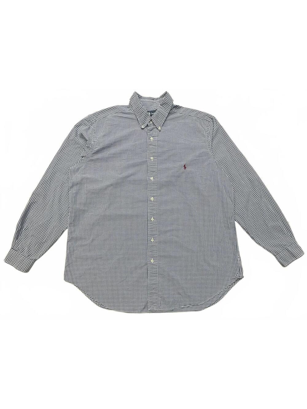 Polo Ralph Lauren Men’s XLT Blue White Gingham Classic Fit Button Down Shirt